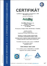 Certifikát ISO 18001 OHSAS