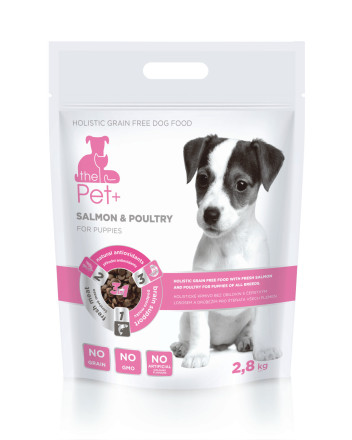 Krmivo pro štěňata thePet+ 3in1 dog SALMON & POULTRY Puppies - 2,8 kg | AutoMax Group
