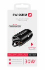 SWISSTEN CL ADAPTÉR POWER DELIVERY USB-C + SUPER CHARGE 3.0 30W NANO ČERNÝ | AutoMax Group