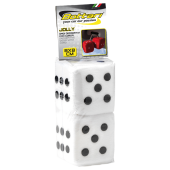 Dekorace kostky JOLLY bílé 8x8cm