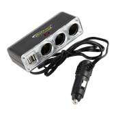 Roztrojka MULTISOCKET 12/24V 2xUSB 1A