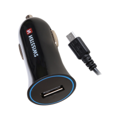 Nabíjačka USB 12/24V SWISSTEN 1AMP + kábel Micro USB | AutoMax Group