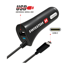 Nabíječka CL SWISSTEN USB-C a USB 2,4AMP | AutoMax Group