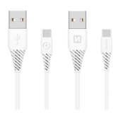 Kábel datový SWISSTEN USB / USB-C 3.1 bieli 1,5m (7mm)