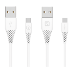 Kabel datový SWISSTEN USB / USB-C 3.1 bílý 1,5m (7mm) | AutoMax Group