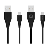 Kabel datový SWISSTEN USB / USB-C 3.1 černý 1,5m  (7mm)
