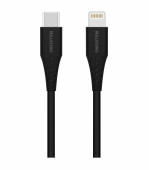 Kábel dátový SWISSTEN USB-C / LIGHTNING 1,0 M čierny