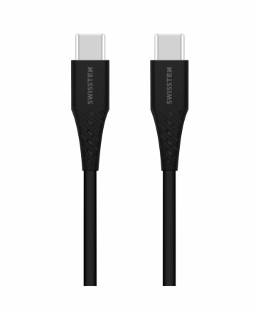 Kábel dátový SWISSTEN USB-C / USB-C 1,0 M čierny | AutoMax Group