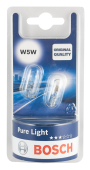 Žárovka 12V 5W T10 W5W celosklo BOSCH 2ks blistr